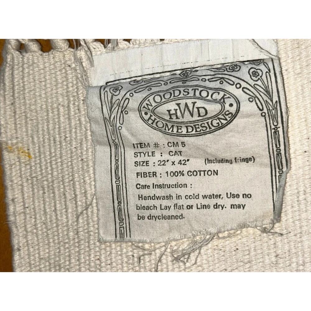Vintage Woodstock Home Designs cat rug - Picture 6 of 6